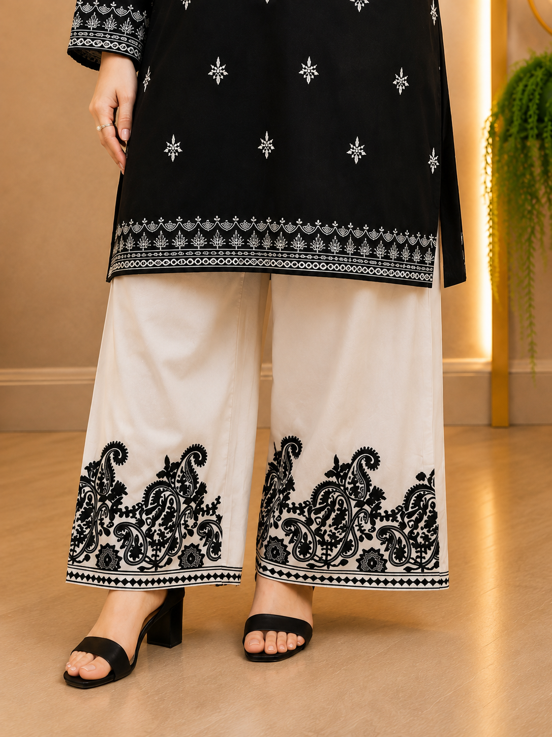 NIBRAS New Arrivals | Pure Cotton Farshi Shalwar 2-Piece Suit