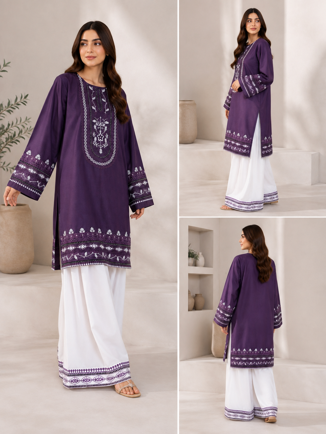 Pure Cotton 2 Piece Farshi Shalwar