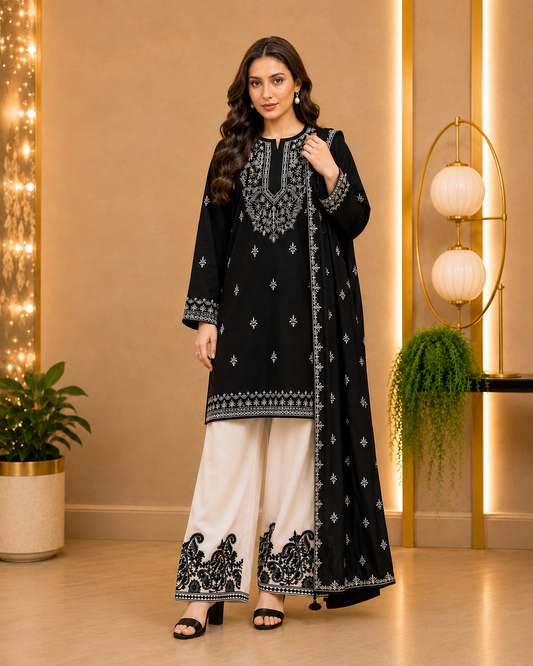 NIBRAS New Arrivals | Pure Cotton Farshi Shalwar 2-Piece Suit