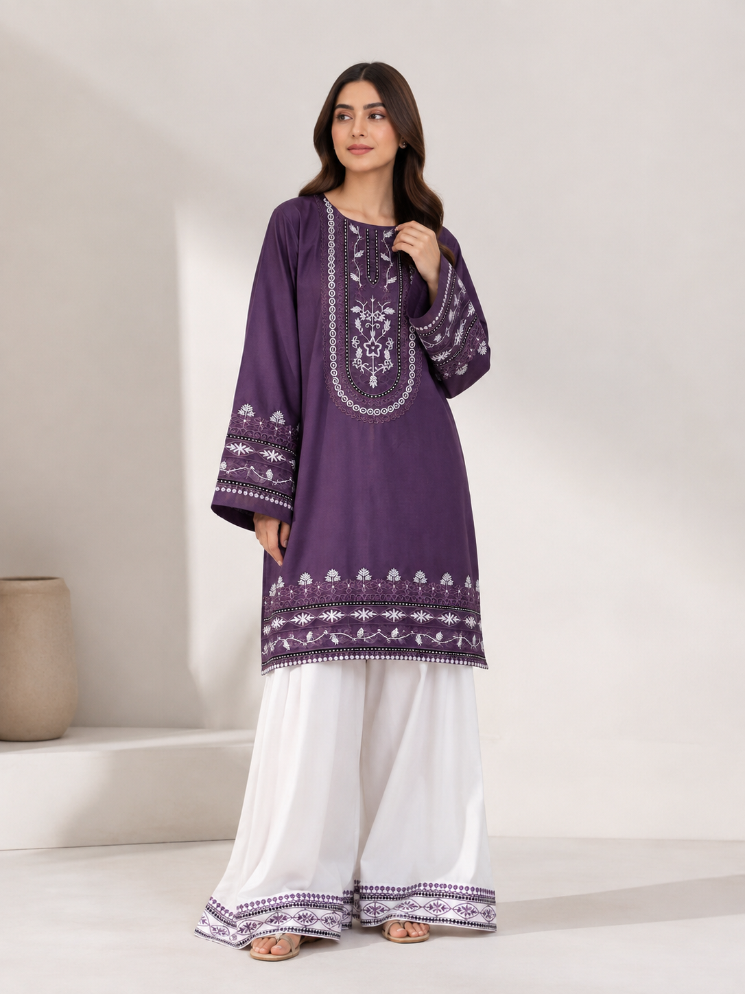 Pure Cotton 2 Piece Farshi Shalwar