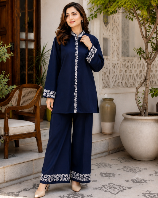 Embroidered Summer Lilan Cord Set